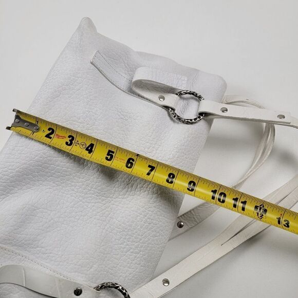 Marco Buggiani White Leather Shoulder Bag Purse‎ - Picture 13 of 13